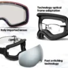 COPOZZ Outdoor Sports Ski Goggles UV400 Protection  Male Female Anti-Fog