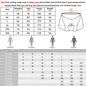 X-TIGER Men's Cycling Underwear with 5D Gel Cushioned